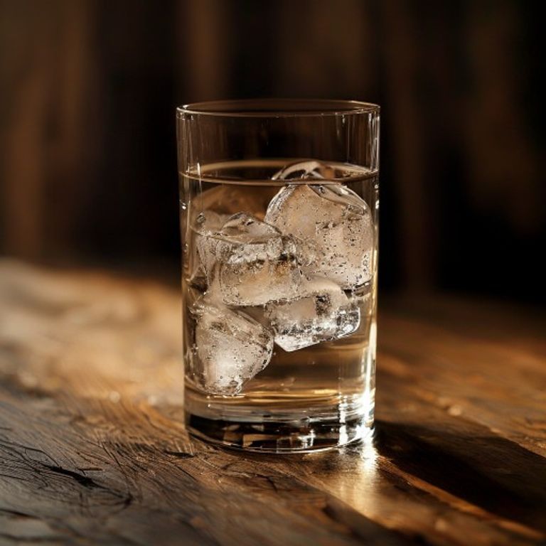 Moment van hydratatie met glas water in rustige omgeving
